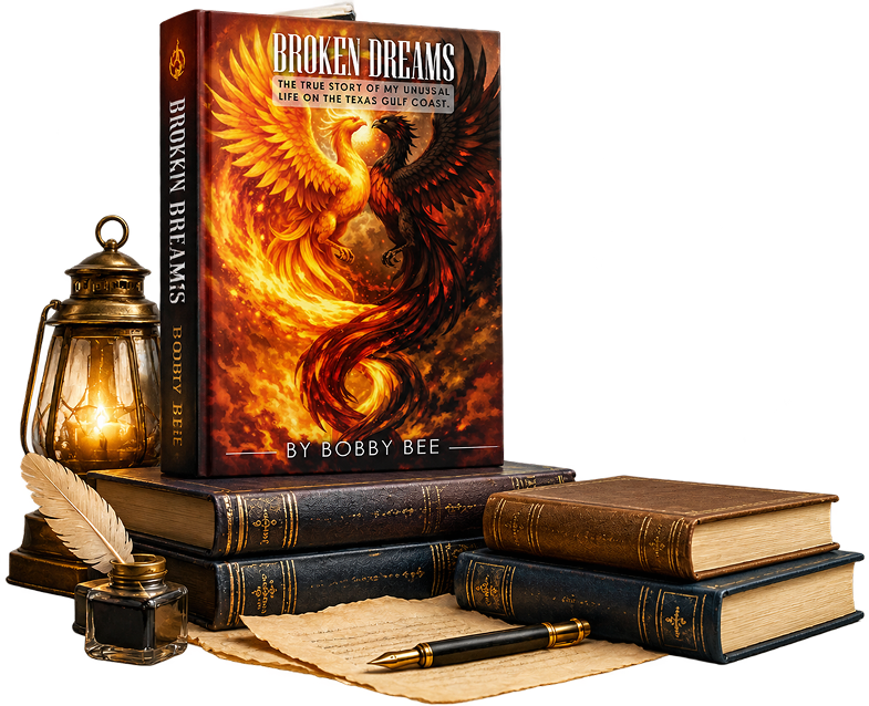 Books and lantern composition for NexiFire Publishing